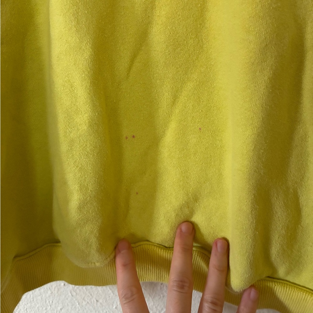 Aliya Wanek Citron Cotton Ami Crewneck Sweatshirt size small - Picture 8 of 9